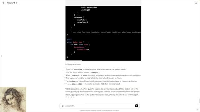 Timelapse Coding SwiftUI Audio Player with ChatGPT 4 [Nov 10, 2023] смотреть онлайн