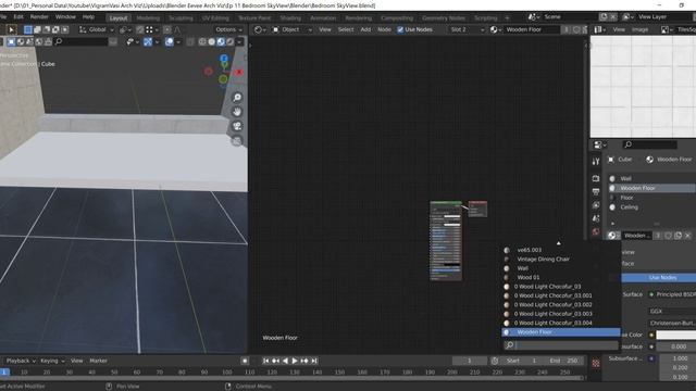 Realistic Bedroom Interior Arch Viz in Blender Eevee 2.9 | Modeling Process | VigramVasi - Sky View смотреть онлайн
