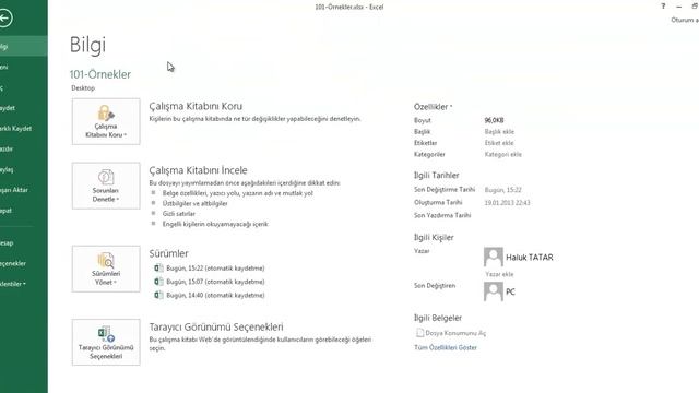 EXL13 01 002 Excel Arayüz смотреть онлайн