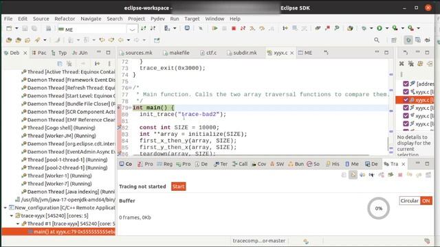 GDB Tracing in Eclipse Trace Compass смотреть онлайн
