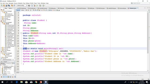 how to create java class object constructor for beginner in amharic video 19 смотреть онлайн