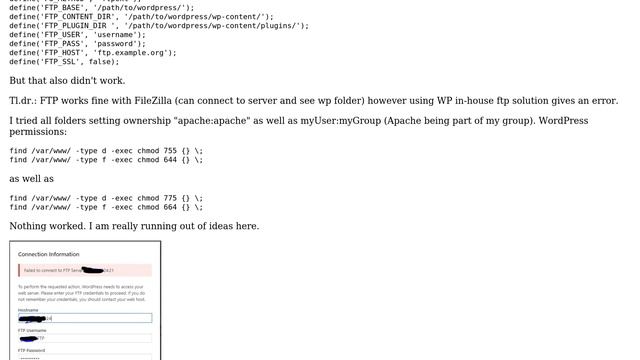 Wordpress: WordPress FTP Error: "Failed to connect to FTP Server" смотреть онлайн