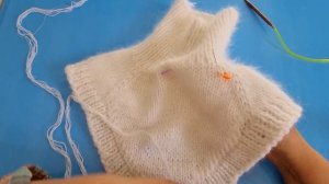 Капор с манишкой и воротником из пуха норки. 4