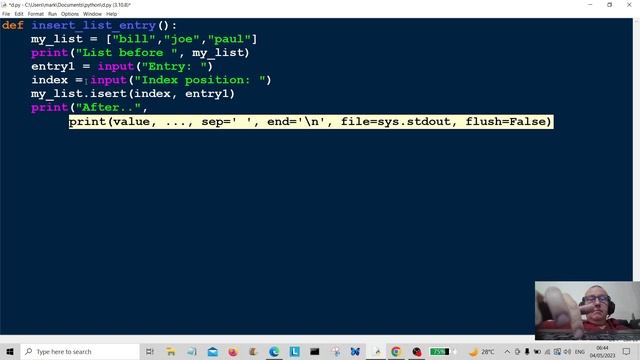 Python Programming - Insert Entries In List 2023 смотреть онлайн