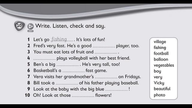 Kid's Box 4, Unit 3, AB p 32, exercise 10 смотреть онлайн