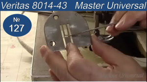 Как устранить обрыв верхней нити на швейной машине Veritas 8014 43. Видео №127.