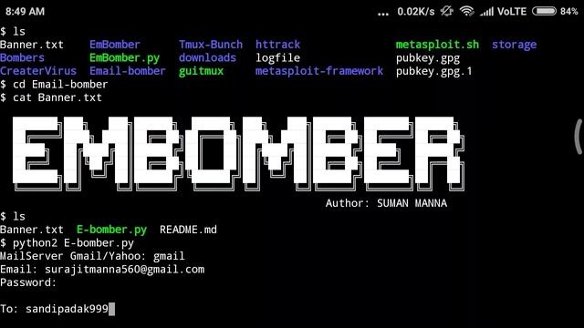 Termux - Email Bomber смотреть онлайн