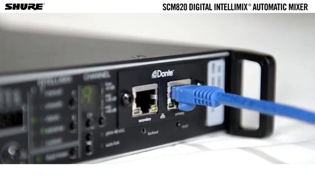 Shure SCM820 Digital IntelliMix Automatic Mixer: Dante смотреть онлайн