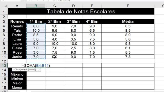 Curso de Excel Básico ao Avançado Aula 05 - Funções Básicas смотреть онлайн