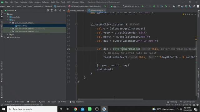 How to Create Date picker dialogue in kotlin | Malayalam смотреть онлайн