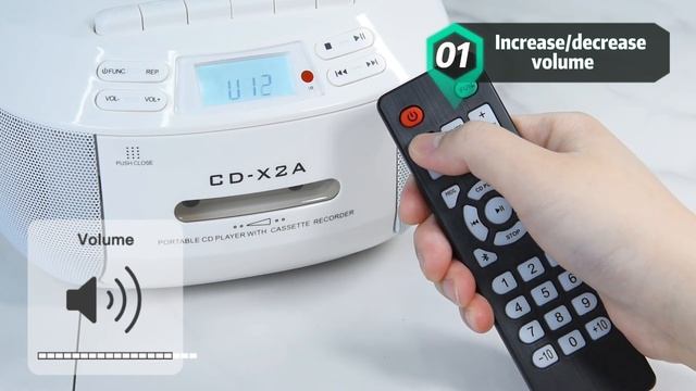 Greadio CD Player Stereo Boombox Cassette Player X2A How to Operation смотреть онлайн