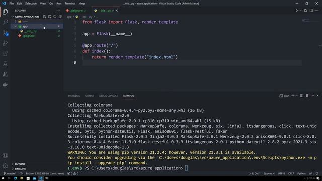 Structuring a Flask App for Azure App Service смотреть онлайн