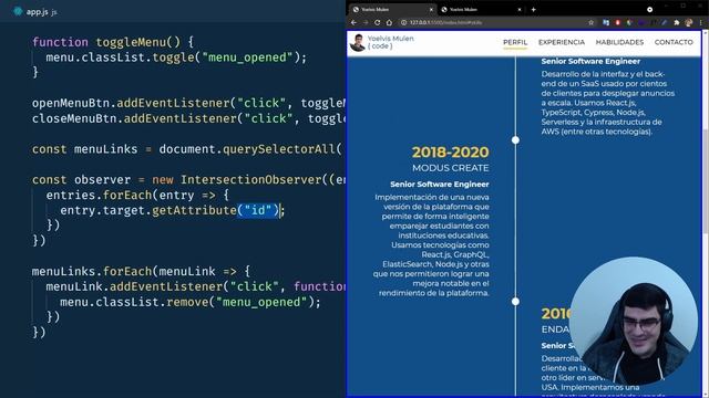 Conecta enlaces del menú con secciones de la página | Página web desde cero - parte 5 смотреть онлайн