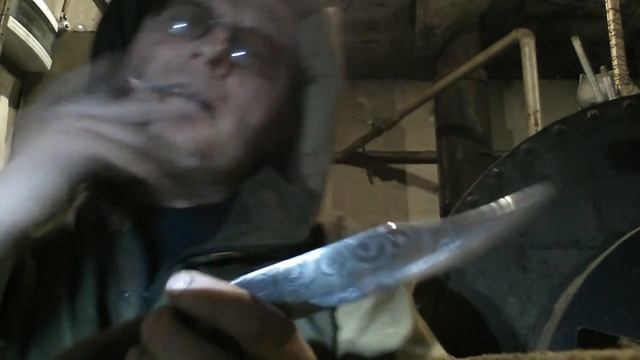 Окончательный результат моей работы над клинком!Марка стали 9хф.Часть-3. смотреть онлайн