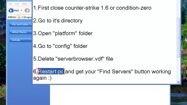 Counter-strike 1.6/condition zero "Find servers" button not working - solution смотреть онлайн