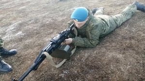 Заряжание и разряжание пулемета Печенег