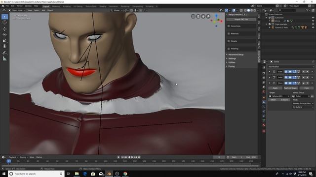 Blender Cape Tutorial - Blender Cloth Physics Simulation смотреть онлайн