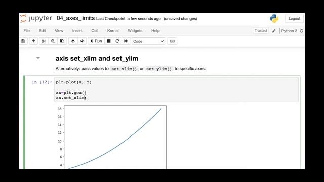 How to change the axes limits of a matplotlib figure || Matplotlib Tips смотреть онлайн