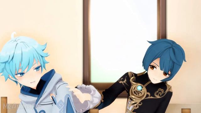 Chongyun x Xingqiu || Genshin Impact Animation MMD смотреть онлайн