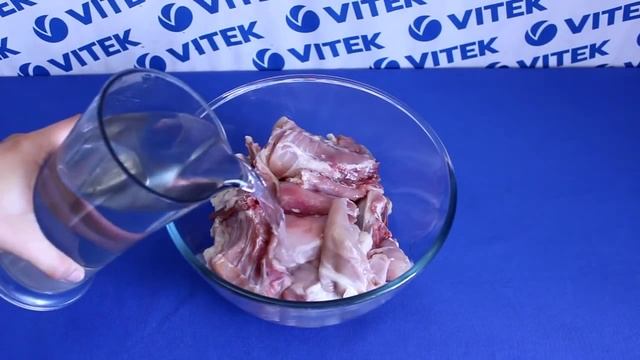 Рецепт приготовления кролика тушеного в сливках с грибами в мультиварке VITEK VT-4214 R смотреть онлайн