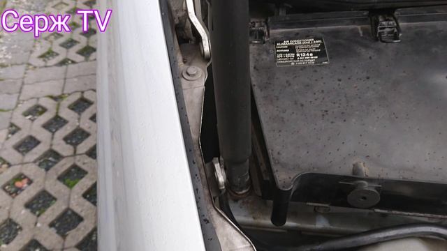 Амортизаторы капота побежали и перестали держать капот.