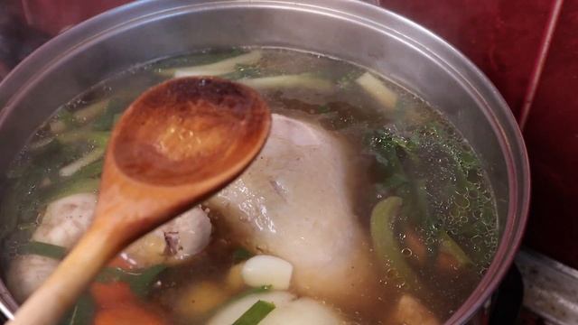 Что поесть когда чувствуешь вялость и слабость? Куриный супчик по-корейски^^