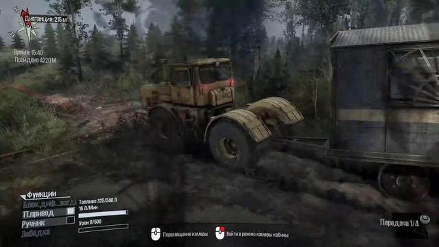 Spintires MudRunner. Карта Долина. Кировец K-700. Открытие гаража. Застрял на речке смотреть онлайн