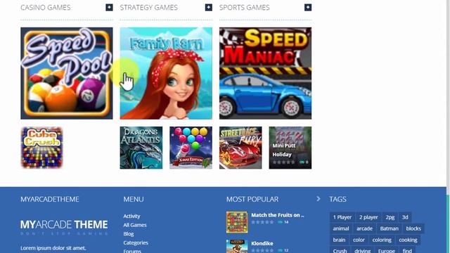 MyArcadeTheme - WordPress Arcade Theme смотреть онлайн