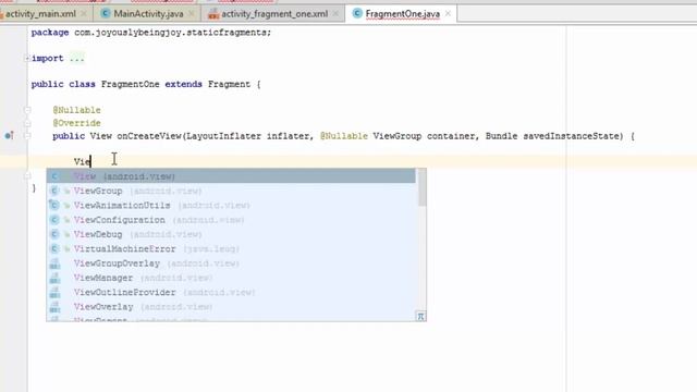Android Studio tutorial Static Fragment смотреть онлайн