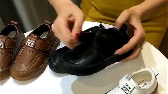 Кожаная обувь для детей на весну и осень в английском стиле детей, белые кроссовки маленьких смотреть онлайн