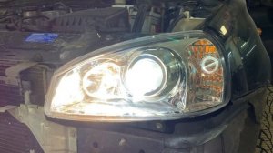 LADA KALINA SPORT установка светодиодных линз MTF Dinamic Vision.