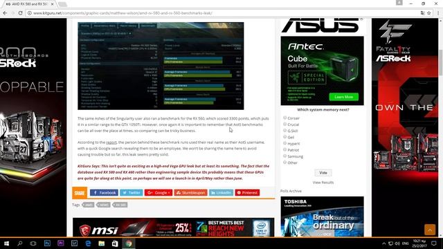 AMD RX 560 580 benchmarks. смотреть онлайн