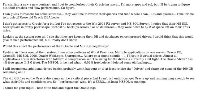 Databases: Does Windows Server File Compression slow Oracle DB performance? смотреть онлайн