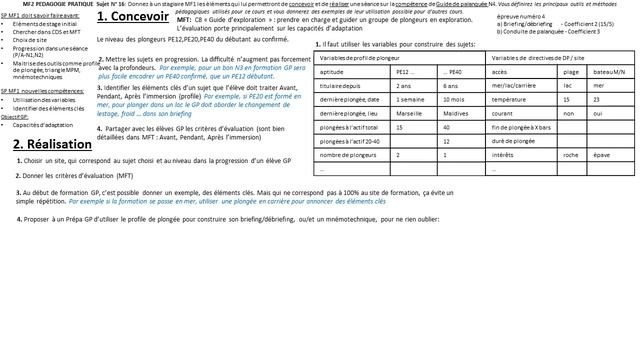 MF2 Pédagogie Pratique n16 : compétence de Guide de palanquée N4 смотреть онлайн