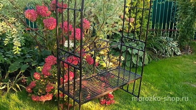 Кованая садовая арка БОРДЬЕ для цветов и вьющихся растений, коричневая, 125х46х205 см 2024362 смотреть онлайн