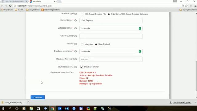 DNN (DotNetNuke) Kurulum 3/4 - Web Tabanlı Kurulum Sihirbazı смотреть онлайн
