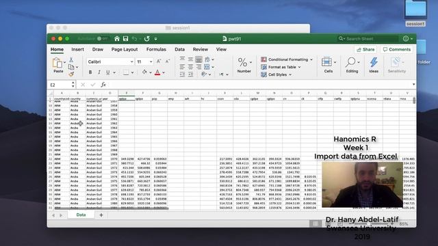 Econometrics with R - Import data from Excel смотреть онлайн