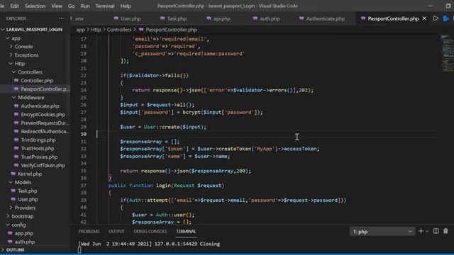 Passport Authentication in Laravel with React JS | REST API in Laravel | Registration in React JS смотреть онлайн