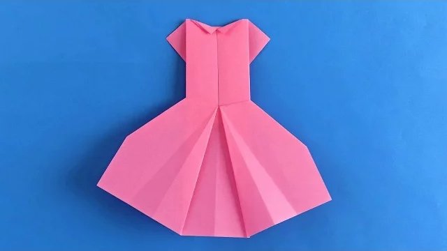 Как сделать платье из бумаги - Оригами платье из бумаги - Origami Dress