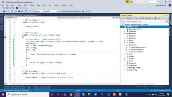 ASP NET Web API with SQL Server