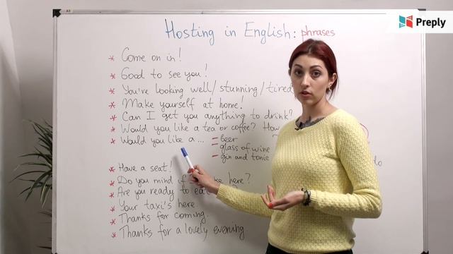 Принимаем гостей на английском: актуальные фразы. смотреть онлайн