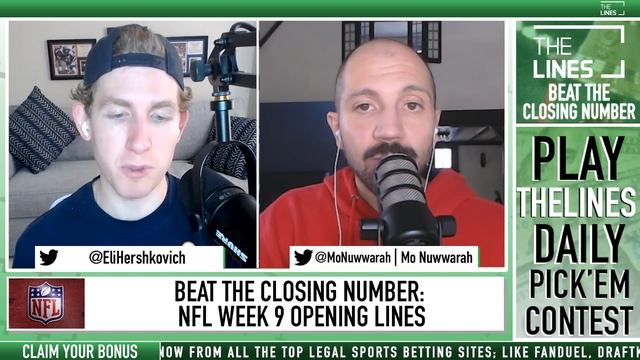 NFL OPENING LINES REPORT | Week 9 NFL Odds | Point Spreads, Moneylines, Betting Totals смотреть онлайн