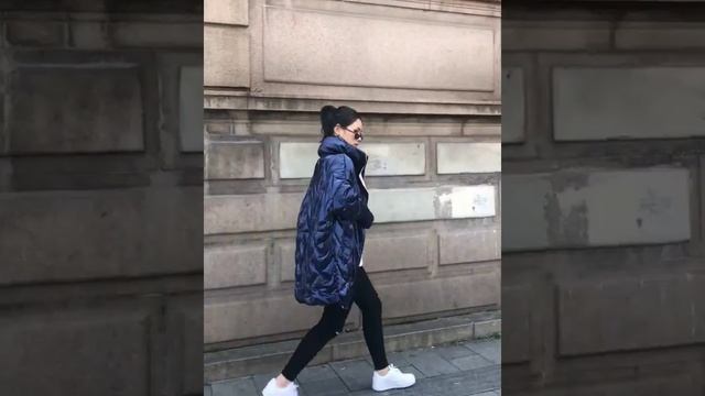 Модная новая зимняя парка 2020, женские хлопковые куртки средней длины, три цвета, со стоячим смотреть онлайн