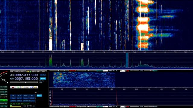 HDSDR + RTL2832U + R820T + КВ конвертер = диапазон 40 метров смотреть онлайн
