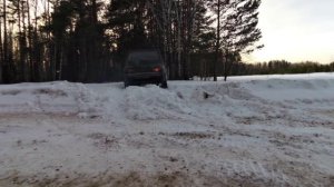 Заваренный редуктор на ниве в снегу,заваренный дифференциал зимой. Нива 4х4.