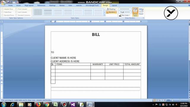 Make Company Invoice in Microsoft Office Words смотреть онлайн