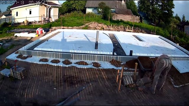 Монтаж УШП. Утепление. Армирование. Трубы ТП. смотреть онлайн