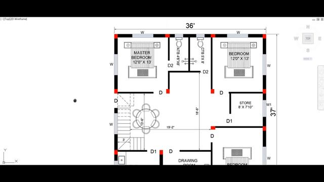 36 X 40 House Plans || 4 bedrooms house plan || 36x40 east facing house plan || 1440 sqft house || смотреть онлайн