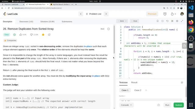 26. Remove Duplicates from Sorted Array | Coding Interview Problem смотреть онлайн