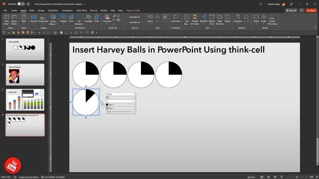 Insert Harvey Balls in PowerPoint Using think cell смотреть онлайн